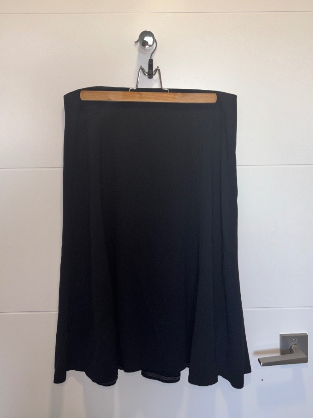 M.M. LaFleur Black A-Line Midi Skirt Size 10